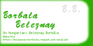 borbala beleznay business card